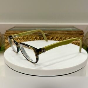 Calvin Klein Two-Tone Green Tortoiseshell Print Rx Eyeglass Frames, EUC - Unisex